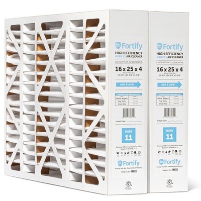 Fortify 16x25x4 MERV 11 Replacement for TopTech TT-FM-1625 Air Filter. Qty 4