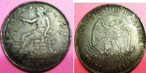 Souvenir Copies Only- 1872 United States Trade Dollar. non MAGNETIC