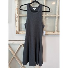 NWT BP. Sleeveless ribbed gray mini dress 