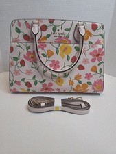 Kate Spade New York Floral Strawberry Field Multicolor Satchel Top Handle, Strap