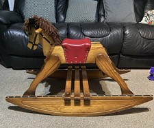 Vintage Wooden Rocking Horse Beautiful Condition Well Loved