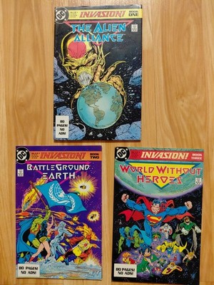 DC Invasion 1988 Alien Alliance Battleground Earth World Without Heroes 1 2 3 