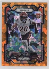 2023 Panini Prizm Rookies Orange Ice Prizm DJ Turner #319 0wp8