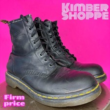 Dr. Martens Black Leather Lace-Up Boot US 7