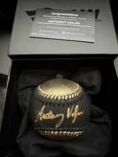 Fanatics Under Wraps Anthony Volpe Signed Baseball Yankees Gold & Black Leather