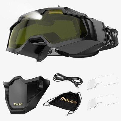 TOOLIOM Auto Darkening Welding Goggles 4 Arc Sensor Eye Protection Safety Gog...