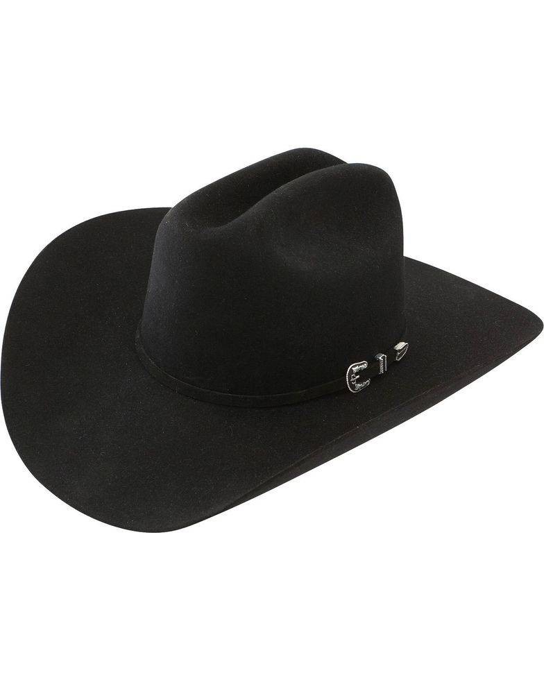 Stetson 6X Skyline Black Felt Cowboy Western Hat - Size 7 1/8