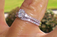 EVER US 14K WG 1/6ct Diamond Contour Wedding Band $650 💎 KAY 💎  BAND ONLY!