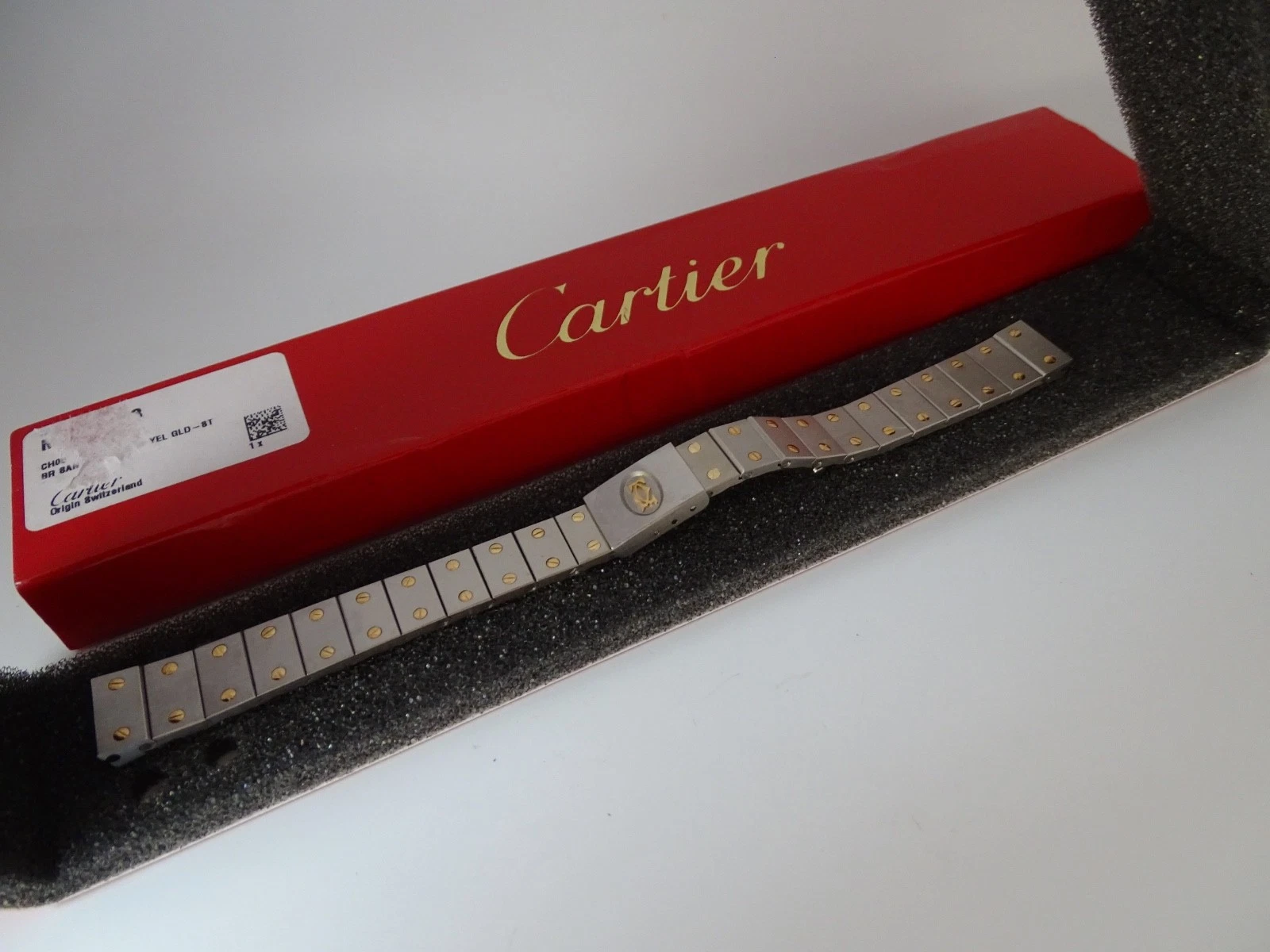 Cartier — Cartier Santos Octagon Bracelet Ladies 18k Gold and S. Steel  Original 12mm