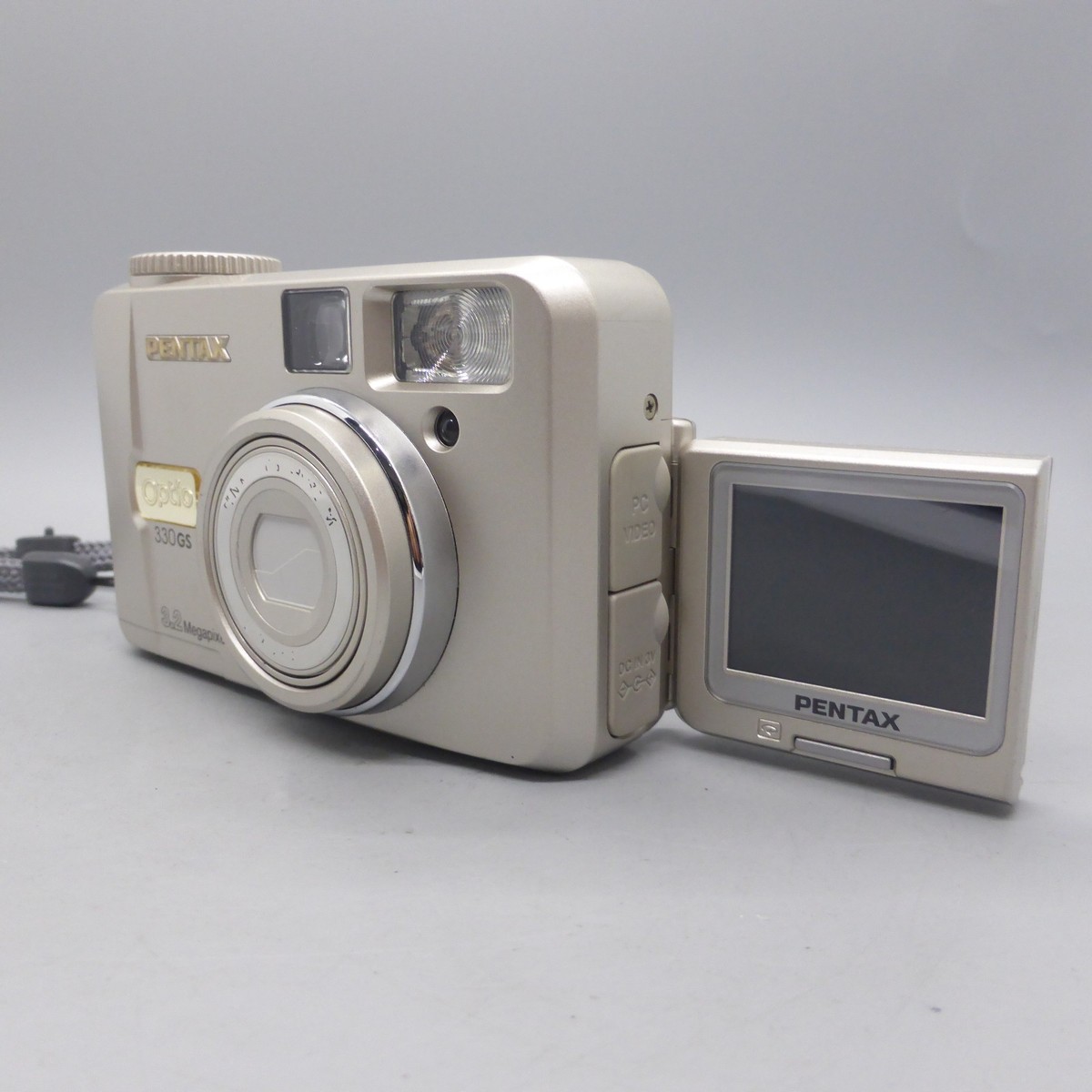 PENTAX Optio 330 GS シルバー ペンタックス オプティオ Pentax Digital Camera Optio 330 GS 3.2MP Silver Flip Screen