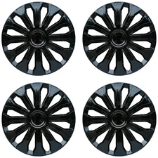 4PC Universal 16" Hubcap Wheel Covers, Auto Tire Replacement Exterior Caps