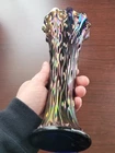 Pretty Dark Blue Northwood Carnival Glass Standard Size Tree Trunk Vase