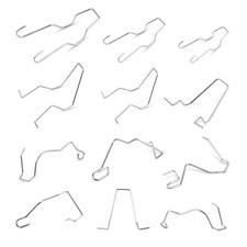 12Pcs Bulb Retaining Spring Clips, Universal Car Headlight Clamp Headlamp Dip