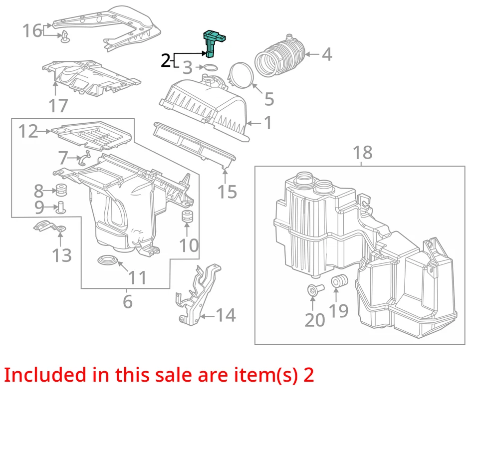 2023 Honda HR-V Air Flow Meter 1K OEM LKQ - Image 4 of 4
