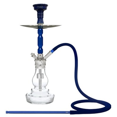 NEW MYA Mini Robusto 22  Hookah   Dark Blue  MX Function   Premium Glass Base