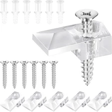 Mirror Holder Clips - 30 Sets of Mounting Hardware with Screw Clear 