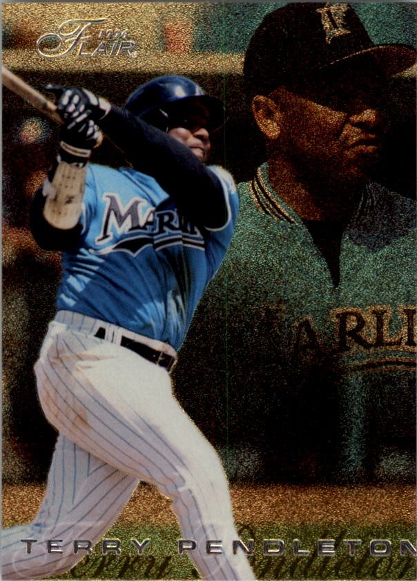 1996 Flair #266 Terry Pendleton - BB (Silver Foil)