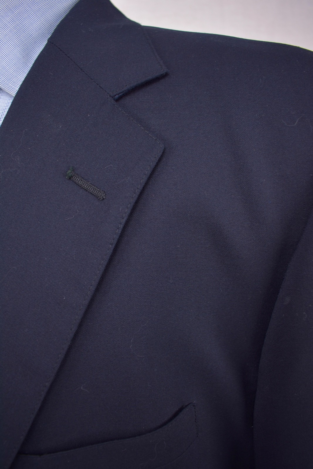 Southwick Solid Navy Blue Wool Two Button Suit Ja… - image 3