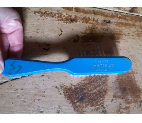Spazzola per vestiti vintage Victory Aristokat manico in legno setole morbide blu - Foto 3 di 7