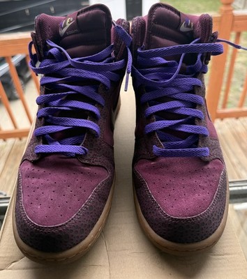 2008 Nike Dunk High Men's Sz 9.5 Red Oxide Purple Safari 317892-661 Rare 
