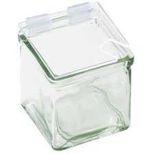 Cal-Mil 1811-N Lid with Notch for 4" Square Glass Jars