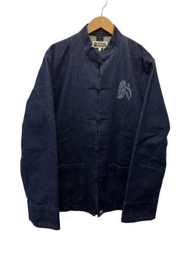 A BATHING APE (BAPE) Giacca A BATHING APE XL Denim IDG 001LJG201013X Denim stampa squalo bottoni Cina