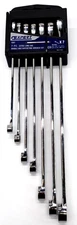 Expert 7 Piece Extra Long SAE Double Box Ratcheting Wrench Set 12 pt