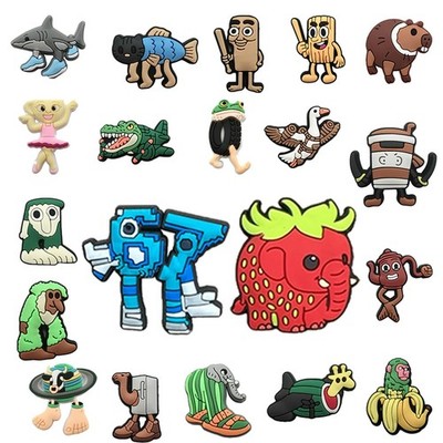 Italian Brainrot Novelty Shoe Charms Set, 20 Pack, One Size, Multi-color 