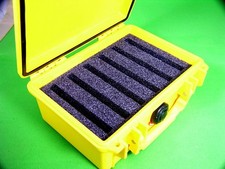 Red Epic Yellow Pelican   1120 SSD Case Precut Foam holds 6 drives  Nameplate