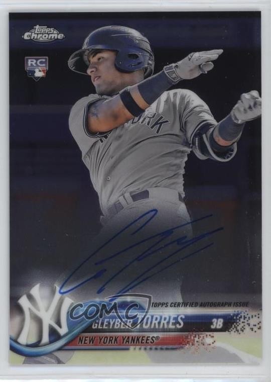 2018 Topps Chrome Rookie Auto Gleyber Torres #RA-GT Auto 12i0