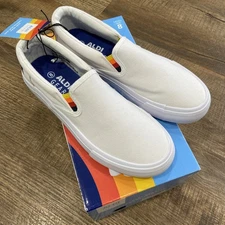 2023 Aldi Gear Canvas Slip On Memory Foam Insole White Size Women’s 8 NIB