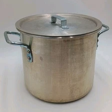 Dura-Ware 10 Quart Aluminum Stock Pot With Lid And Handles 