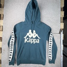 Kappa Mens Small Pullover Hoodie Sweatshirt Dark Green