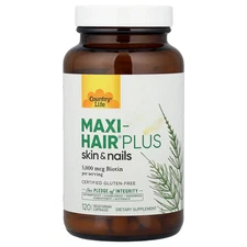 Country Life Maxi Hair Plus 120 Vegetarian Capsules B Corp, Gluten-Free, GMP