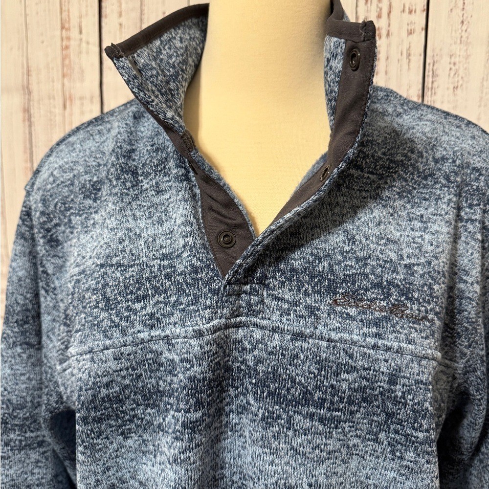 Eddie Bauer Blue Patterned Pullover - image 5