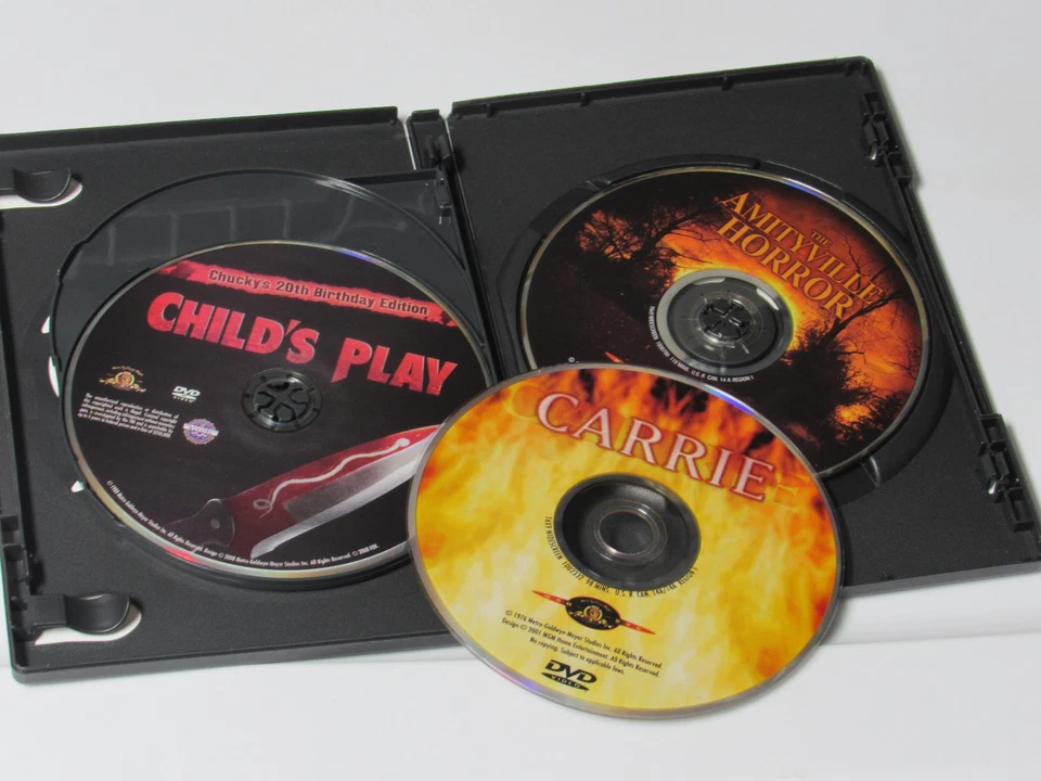 Amityville Horror (1979) Carrie (1976) Child's Play (1988) DVD Box Set FREE - Image 3 of 3