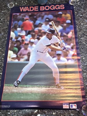Vintage 1987 Starline MLB Baseball Poster WADE BOGGS Boston Red Sox 24X35 NEW