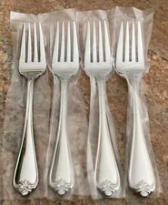 Reed & Barton ROSECLIFF 4 Salad Forks Unused Stainless New Style Flatware 7 1/8"