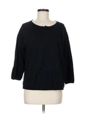Hot Cotton by Marc Ware Women Black 3/4 Sleeve Top M