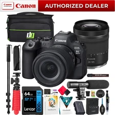 Canon EOS R6 Mark II Mirrorless Camera + 24-105mm F4-7.1 IS STM Lens Kit Bundle
