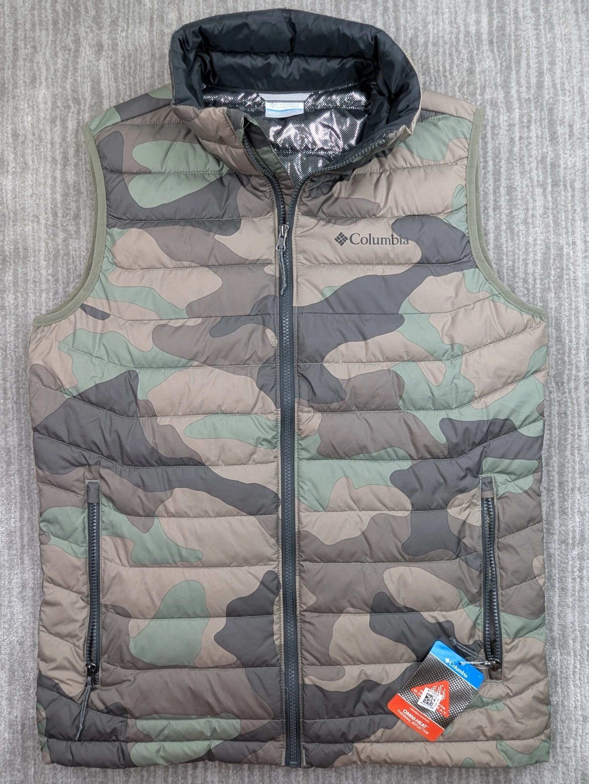 Columbia Powder Lite Camo Full-Zip Vest Jacket Mens Medium Puffer Insulated NWT
