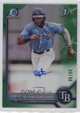 2022 Bowman Chrome Prospect Green Refractor 96/99 Estanli Castillo Auto 10no