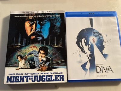 Night of the Juggler 1980 4K UHD / Blu-ray + DIVA 1981 Blu-ray cult movie lot