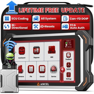 ANCEL DS600BT Bidirectional OBD2 Scanner Diagnostic ECU Coding Key Programming
