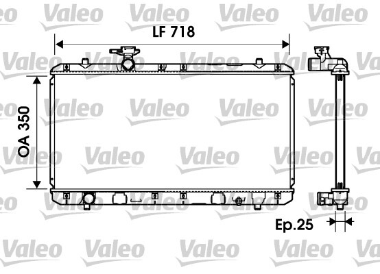 Radiateur Valeo 734164 pour refroidissement du moteur de voiture en aluminium