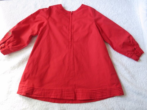 Lourdes Spain Boutique Red Dino Long Sleeve Dress Girls sz 5 - Picture 6 of 7