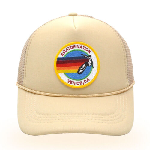 Aviator Nation Surf Circle Trucker Mütze klassisch atmungsaktiv verstellbar Unisex Kappe - Bild 3 von 46