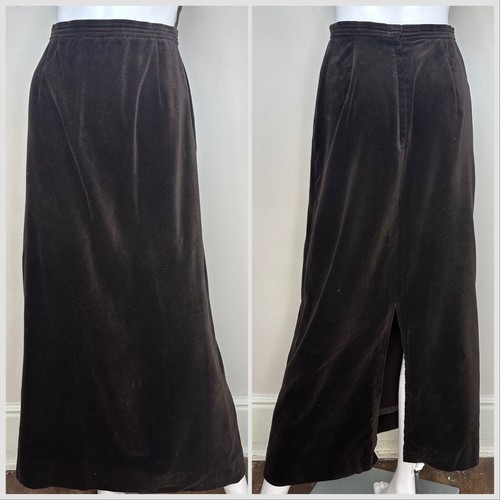 Vintage 1970s Brown Velvet Suit Blazer Jacket Maxi Skirt Set 70s The Villager - Picture 8 of 10