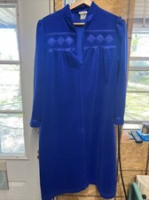 Vintage JC Penney Size medium velour Lounger 42  Long Robe 70's Mod
