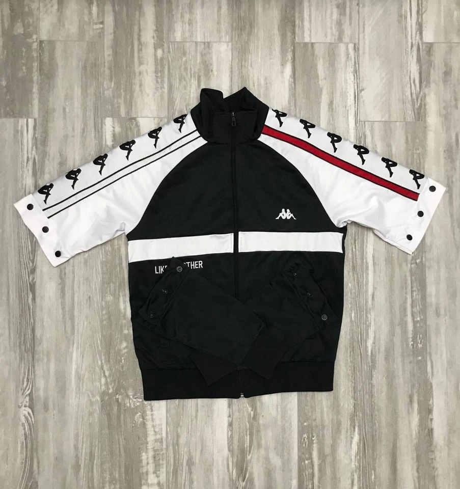 Kappa Men's Full Zip Track Jacket Size Small Black And White - Image 2 of 4